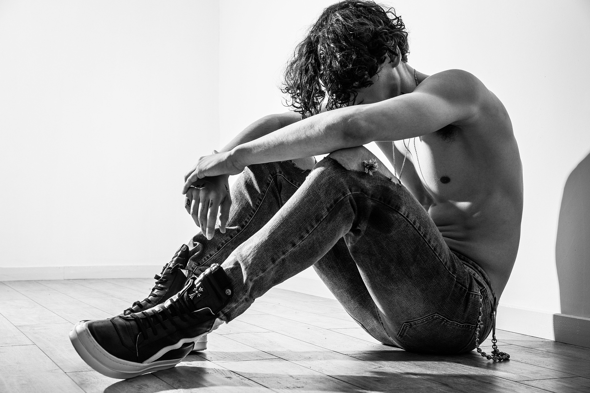 A person alone, feeling lonely